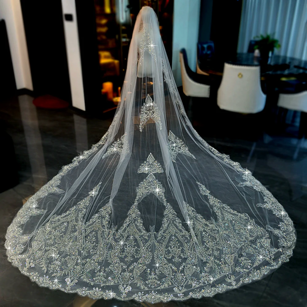 Beaded Wedding Veil - Image 2