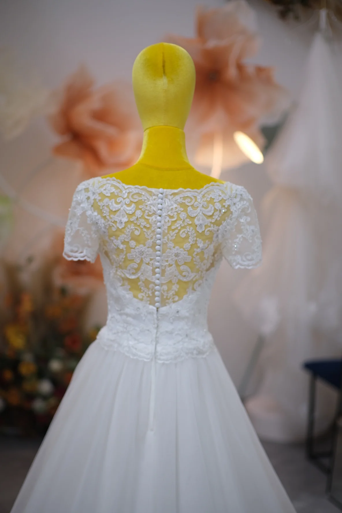 Premium Half Lace with Beaded Wedding Gown Size XL | Ready-to-Wear - Image 7