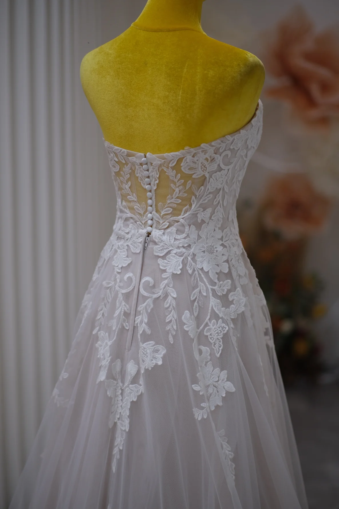 Premium Half Lace Wedding Gown Size S | Ready-to-Wear - Image 7
