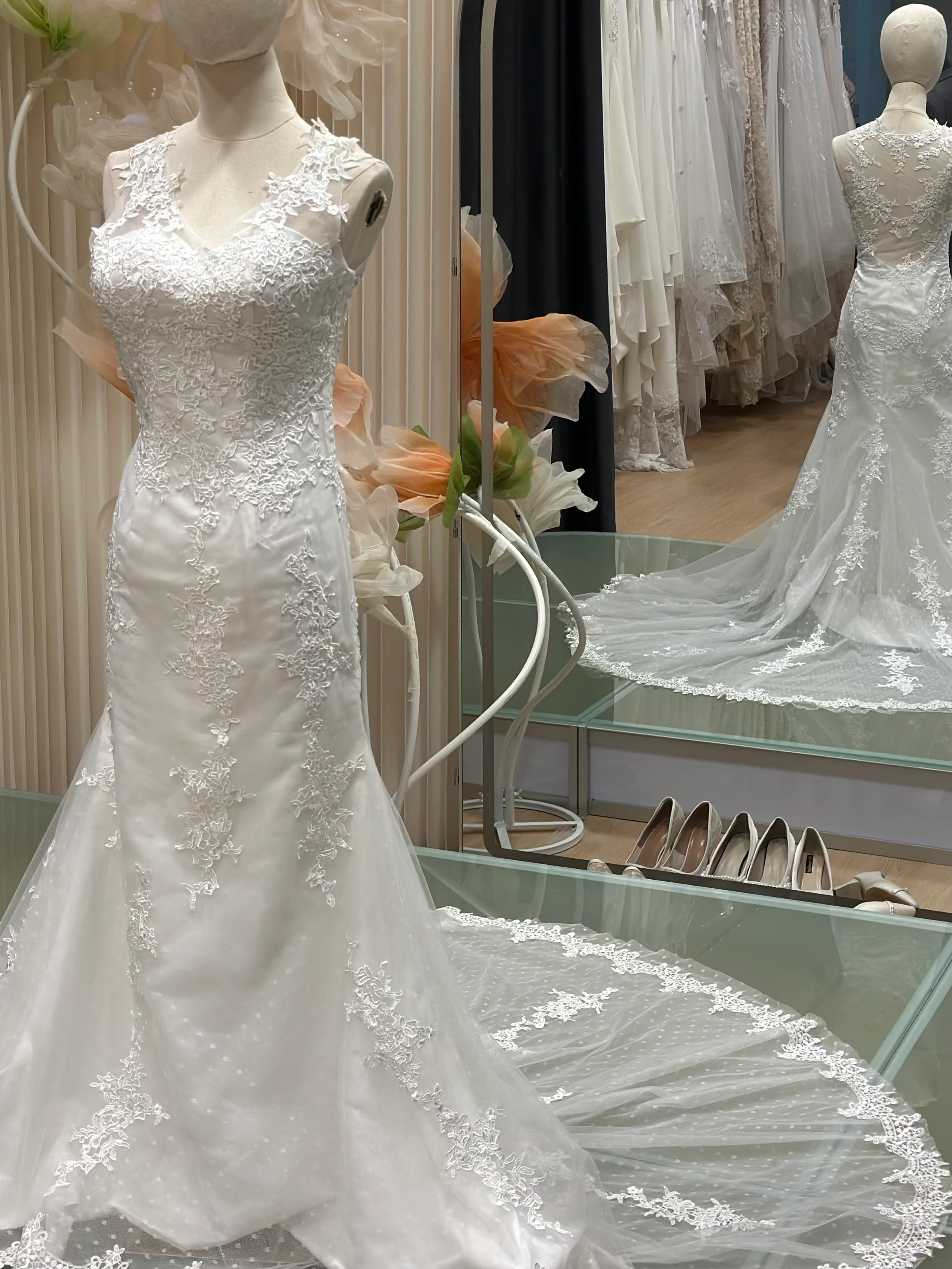 Premium Full Lace Wedding Gown Size XS Bust 78 | Ready-to-Wear - Image 5