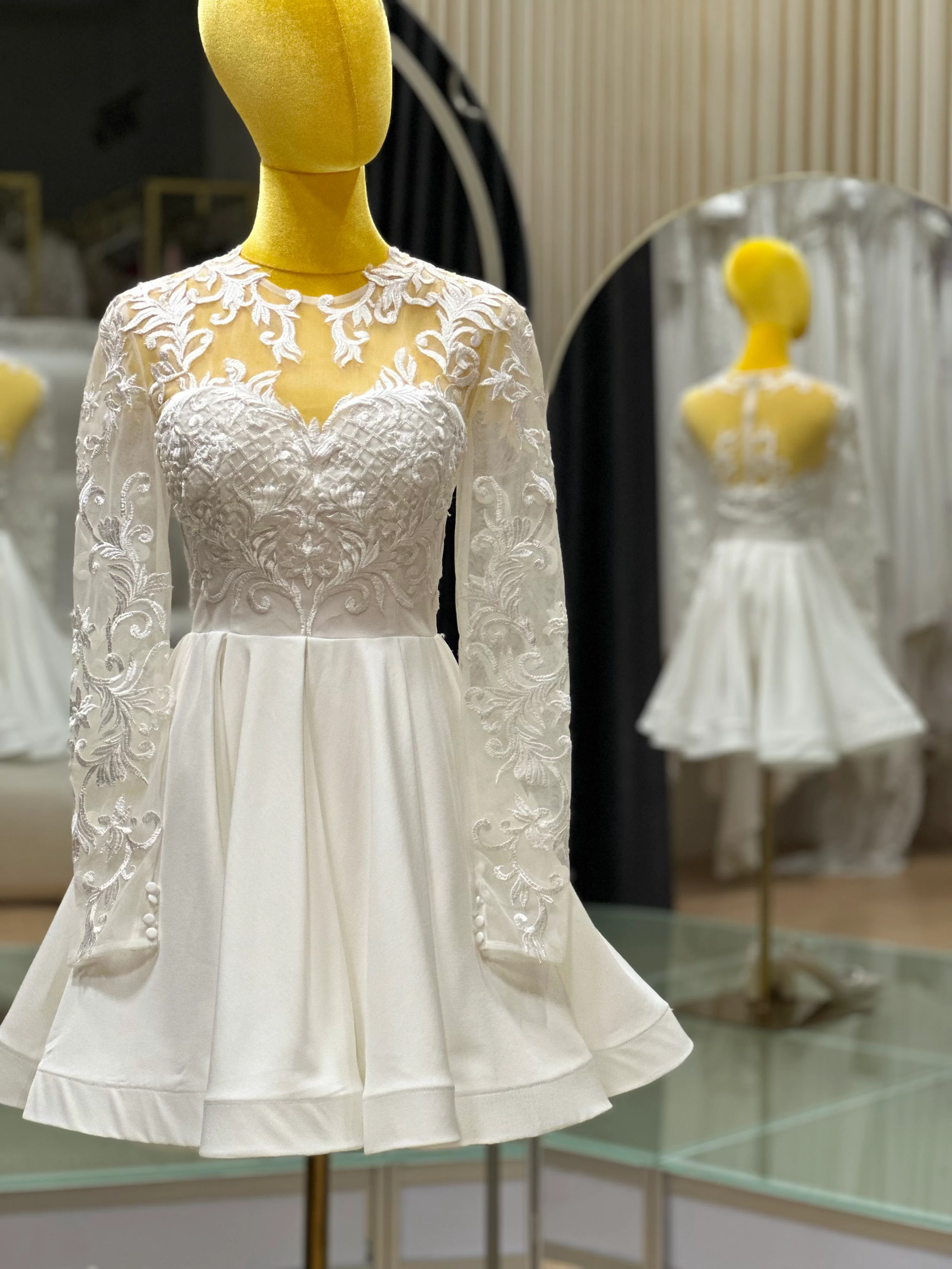 Luminous Lace Beaded Bridal Gown | Ready-to-Wear - Image 3