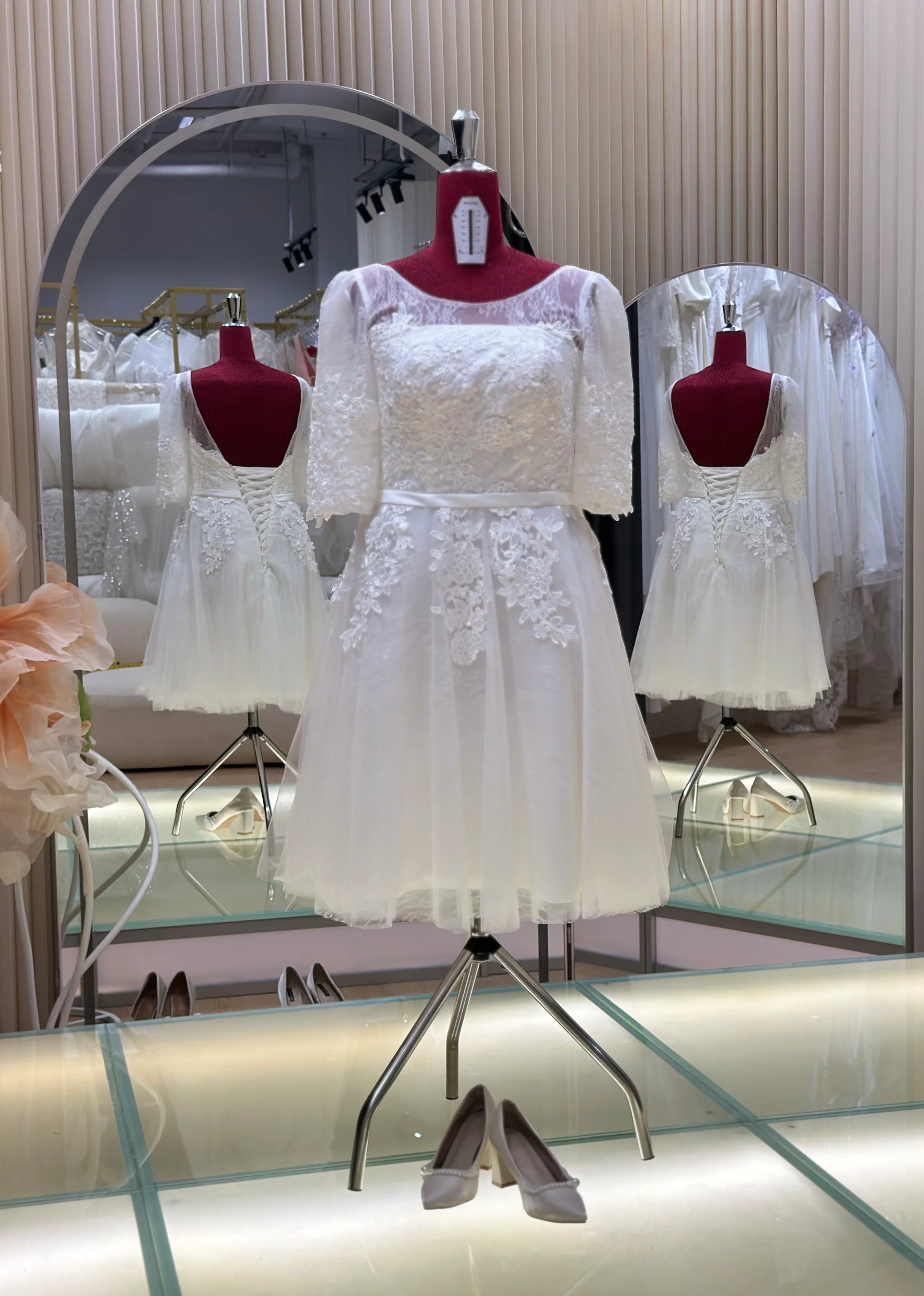 Half-Lace Wedding Gown Size XL-3XL Bust 90-100 | Ready-to-Wear - Image 3