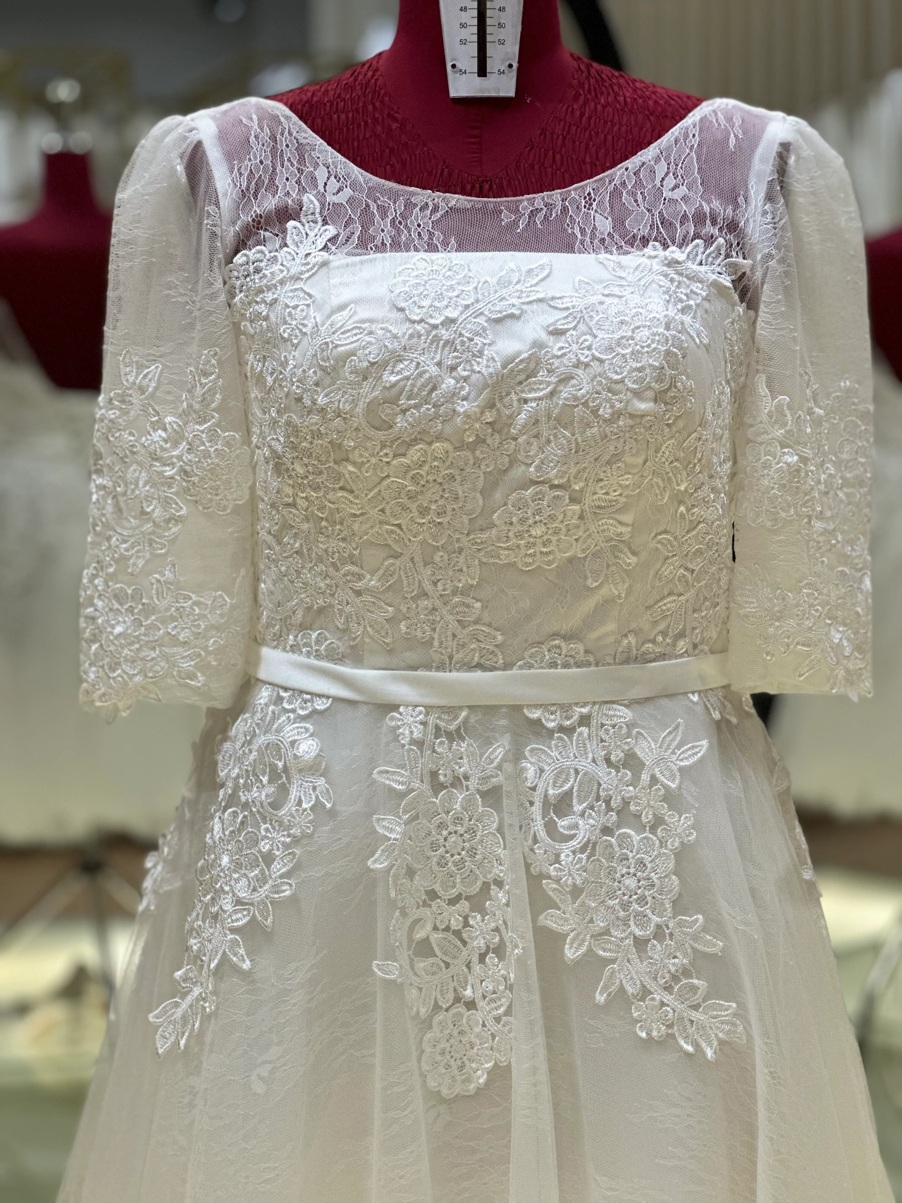 Half-Lace Wedding Gown Size XL-3XL Bust 90-100 | Ready-to-Wear - Image 9