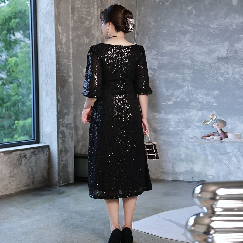 Black Elegant Evening Dress - Image 3