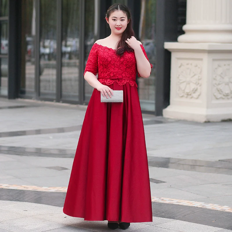 Black Evening Dress Plus Size Open Shoulders - Image 7