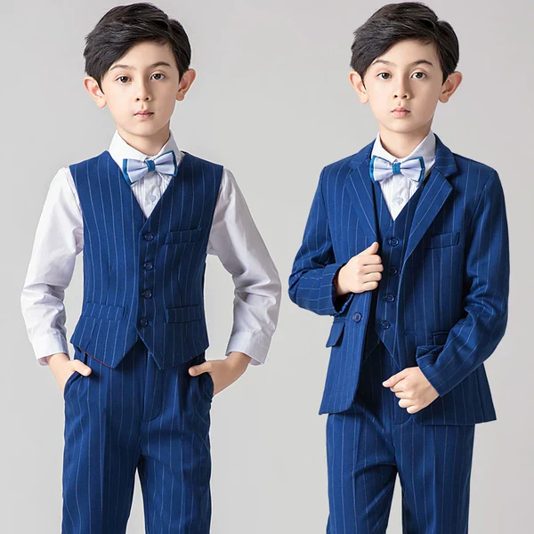 Boys Classic Suit Flower Girl Dress Piano Performance Costume Jacket | Amehandmadesg - Image 3