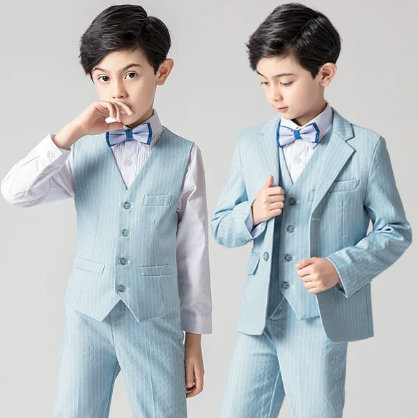 Boys Classic Suit Flower Girl Dress Piano Performance Costume Jacket | Amehandmadesg - Image 4