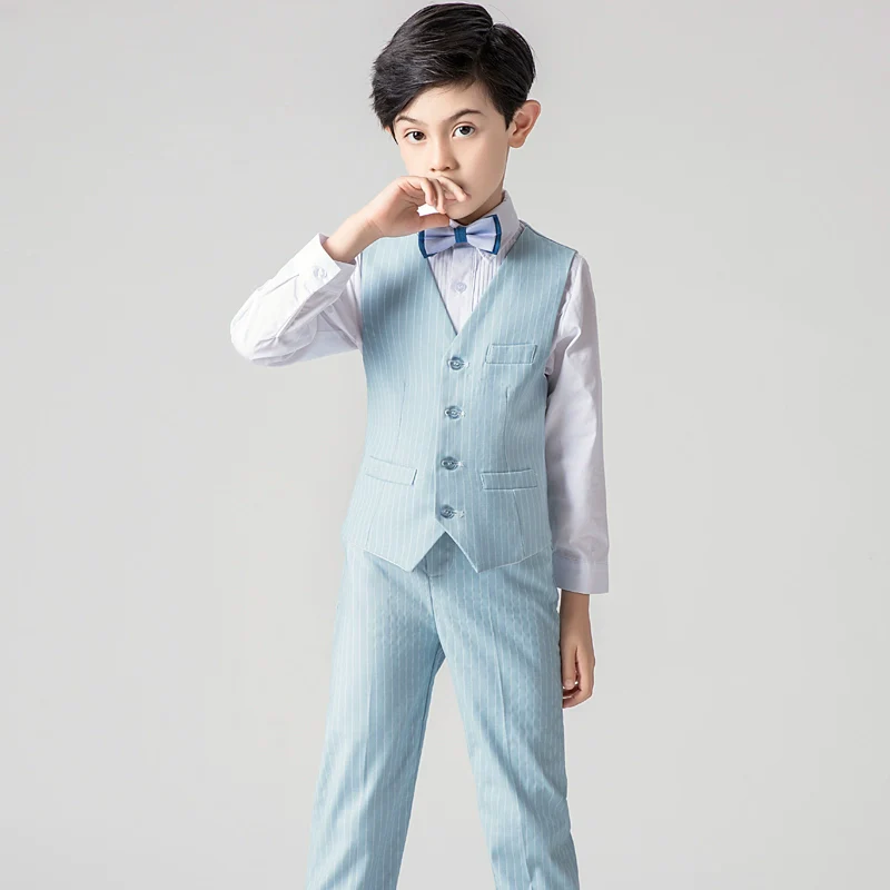 Boys' Elegant Vest Suit Set for Piano Performance & Autumn - Image 6