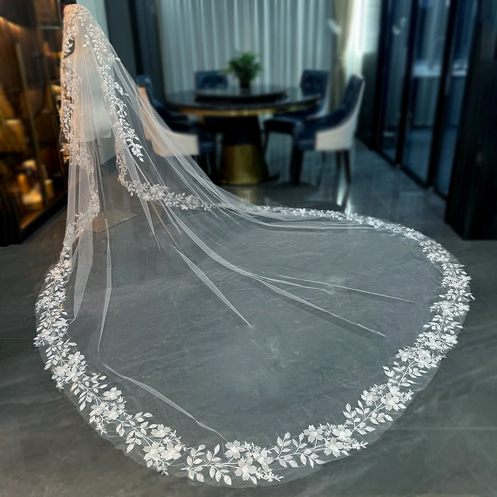 Bridal Long Lace Veil High Quality Style - Image 2