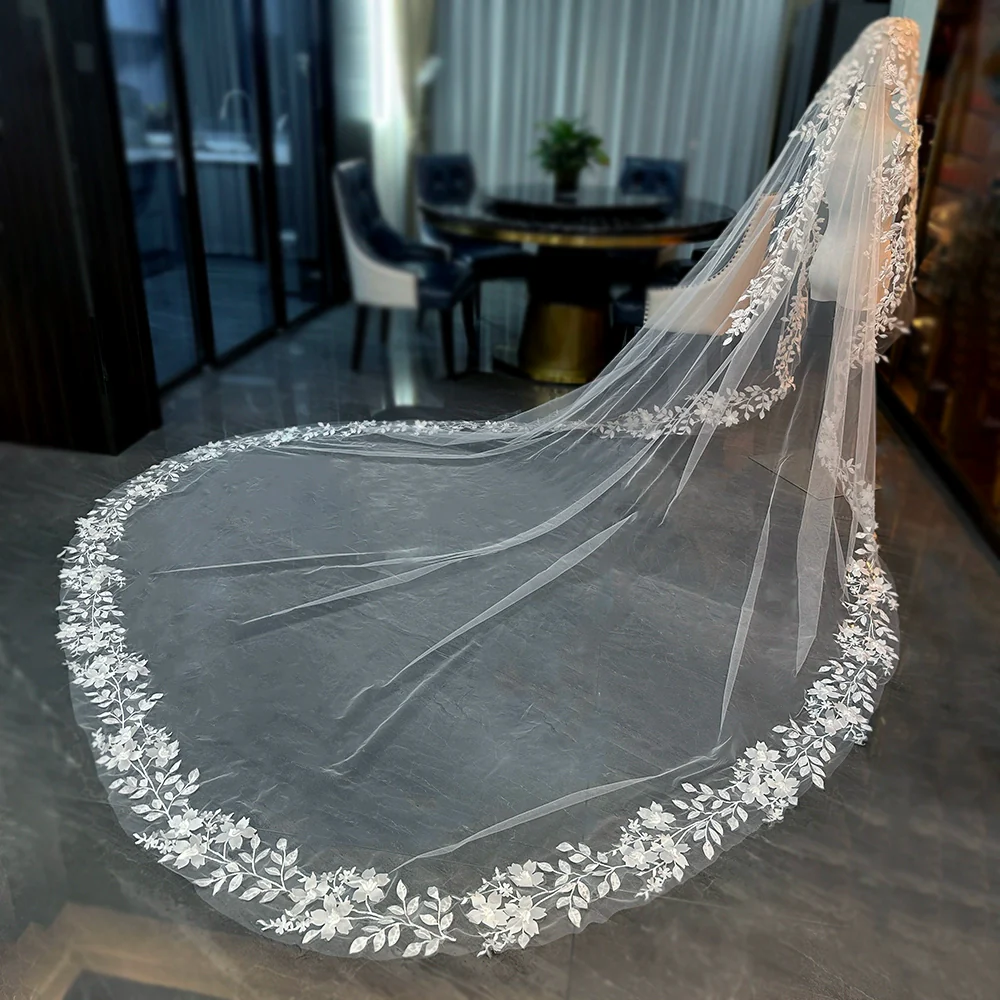 Bridal Long Lace Veil High Quality Style - Image 5