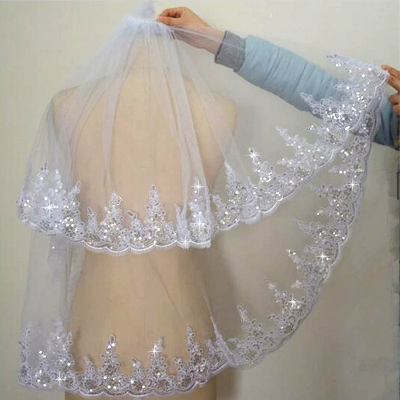 Bridal Veil Short Sequins - Image 4