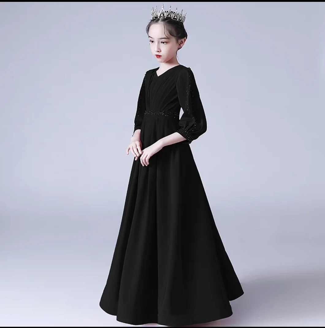 EG-SALE-AME-00213 Elegant Chiffon Flower Girl Dress - Perfect for Weddings & Special Occasions - Ame Handmadesg