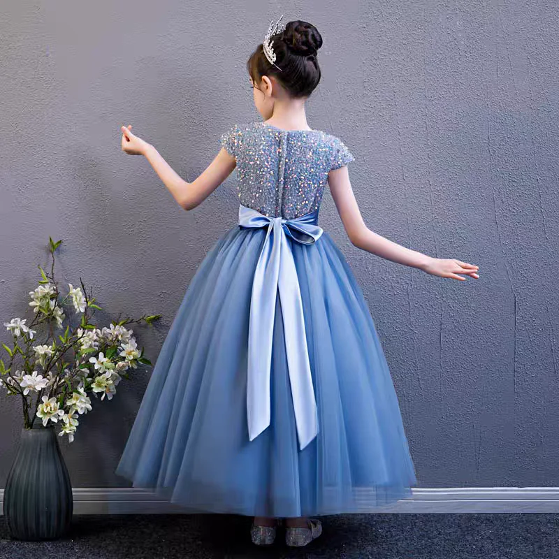 EG-SALE-AME-00188 Elegant Chiffon Flower Girl Dress | Ame_handmadesg Special Occasion Gown - Image 3