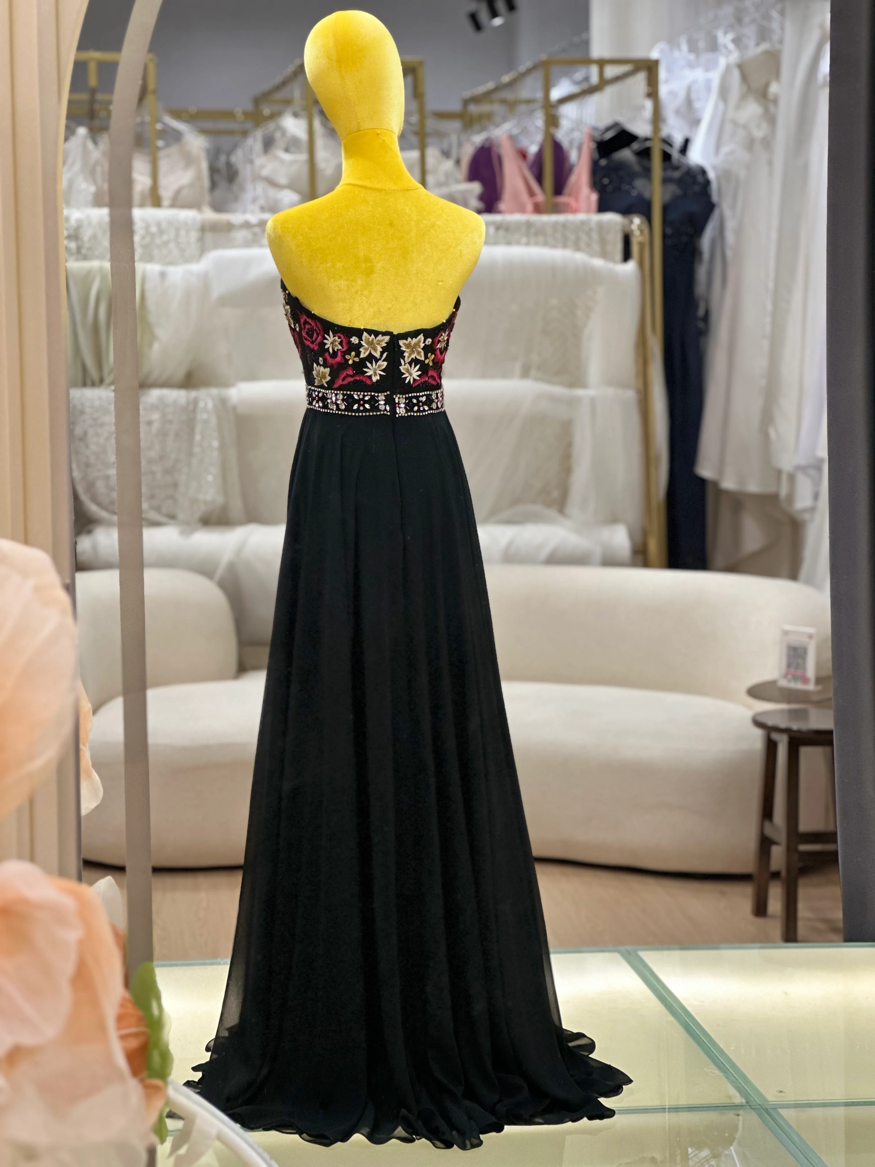 Noir Opulence Beaded Premium Evening Gown | Ready-to-Wear - Image 9