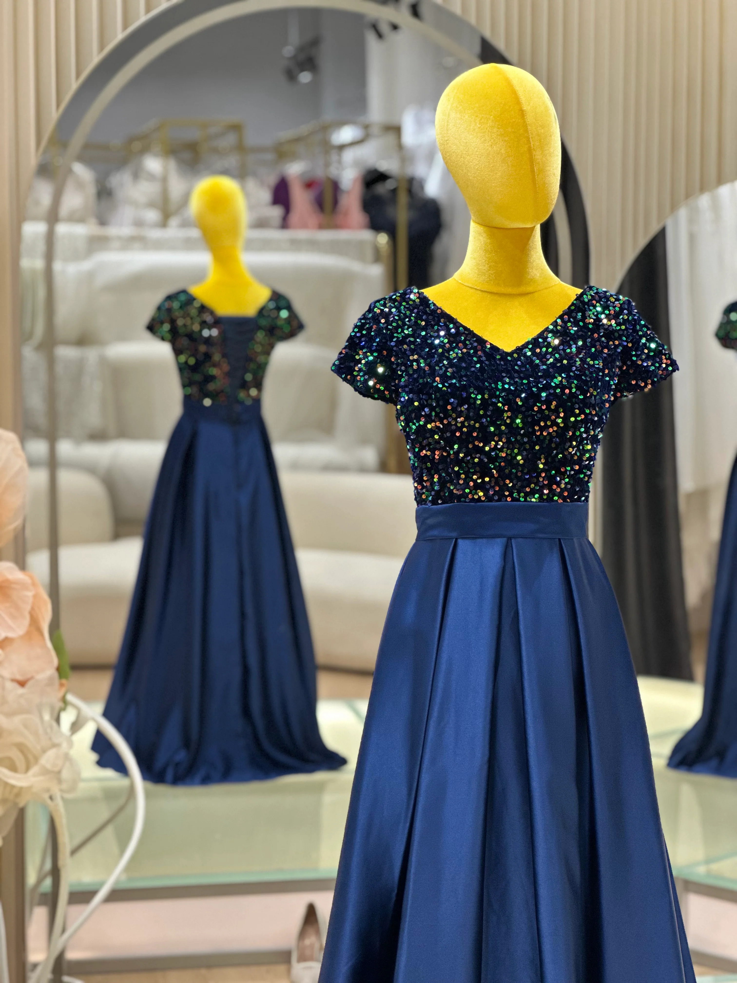 Midnight Sparkle Sequined Evening Gown | Ready-to-Wear - Image 3