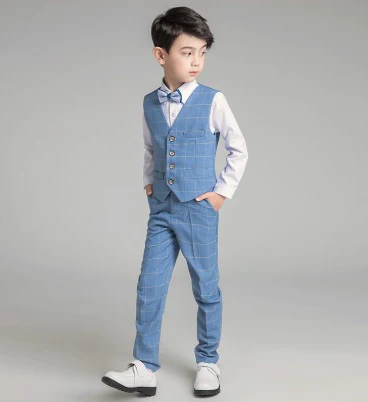Elegant Boys' Vest Suit Set for Piano, Parties, Weddings - Image 9