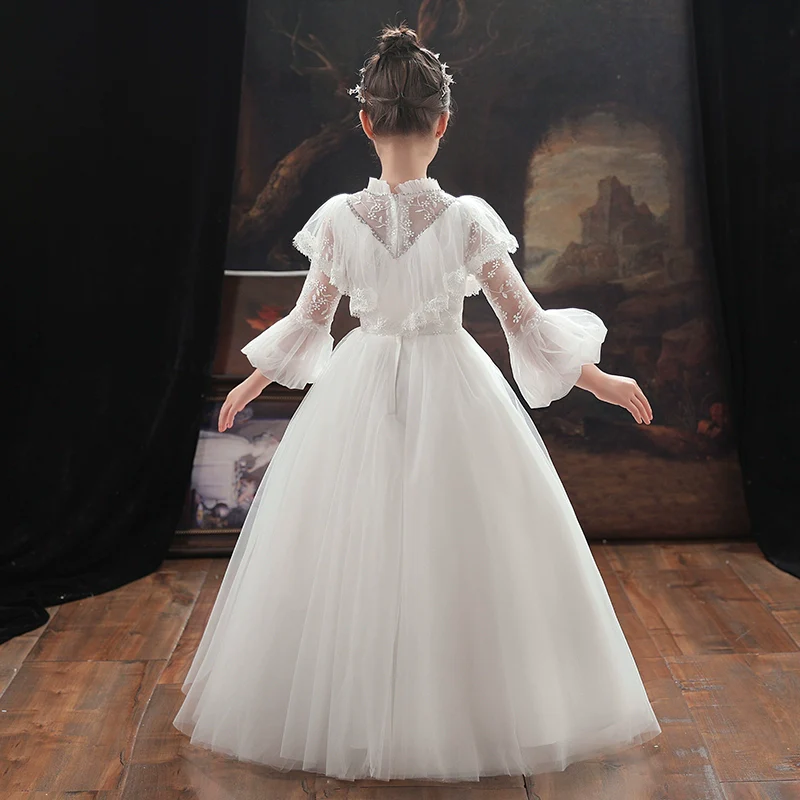 Elegant Girls' Princess Formal Gown: Exquisite Wedding Party Dress for Kids - Image 5