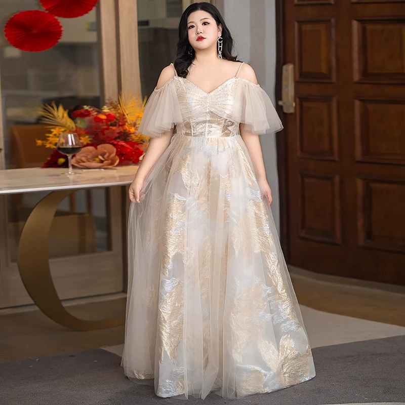 Elegant Plus Size Evening Dress with Beaded Detail - Image 6