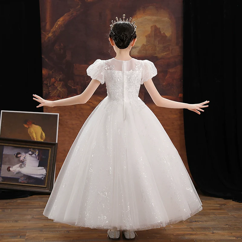 Elegant Princess Dress for Girls, Evening, Wedding, Piano Performance - Image 4