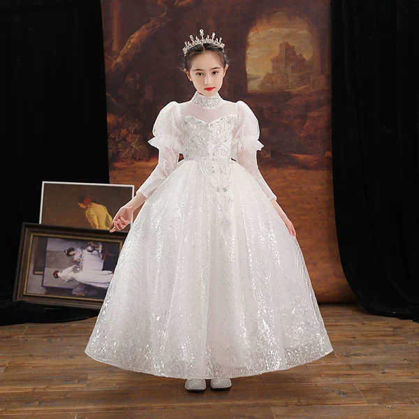 Elegant Princess Dress: Kids Wedding, Piano, Birthday Party Costume