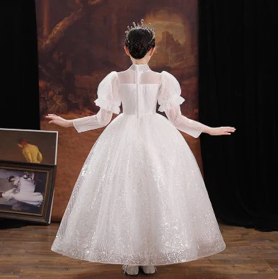 Elegant Princess Dress: Kids Wedding, Piano, Birthday Party Costume - Image 3