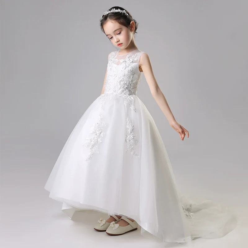 Elegant Princess Style Girls' Evening Dress for Wedding & Performance - Image 3