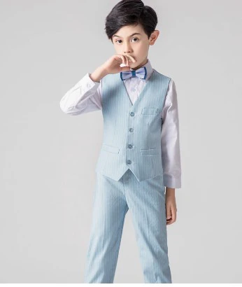Elegant Vest Suit Set: Boys' Piano Performance & Flower Boy Outfit - Image 15