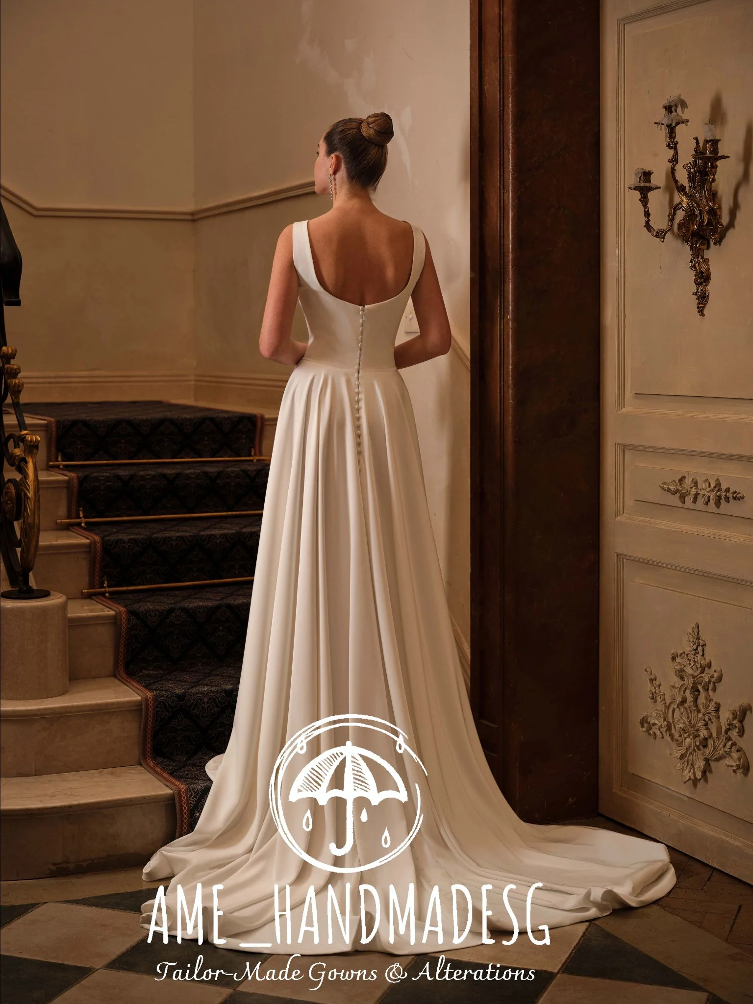 Pure Elegance: A Minimalist Square-Neck Bridal Gown - Image 2