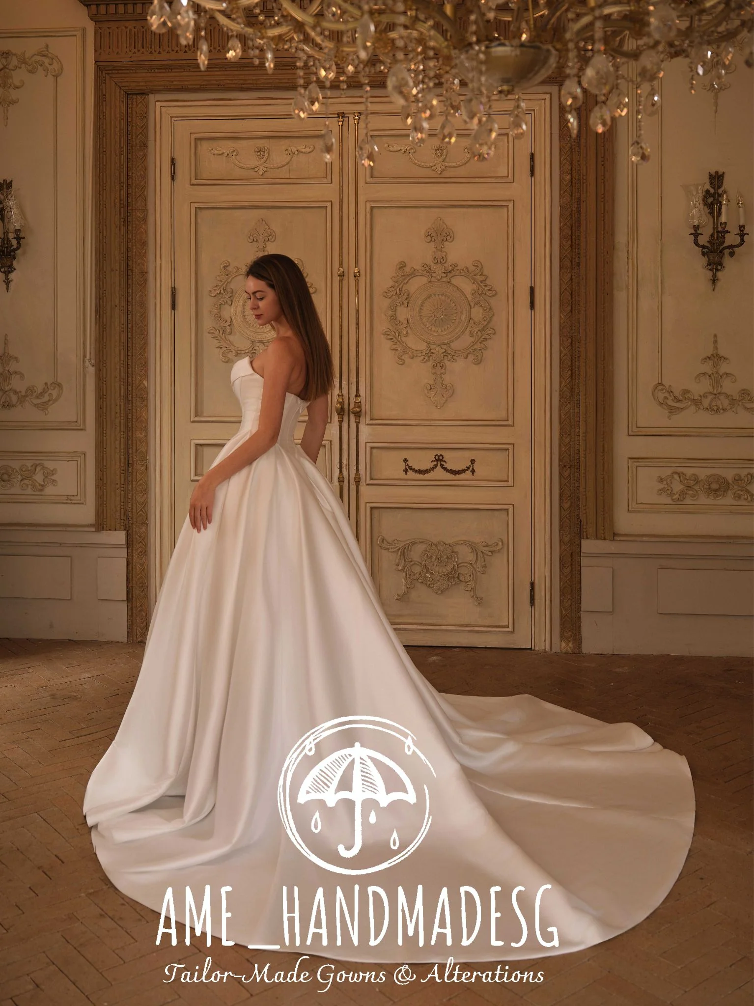 Modern Majesty: A Timeless Strapless Bridal Gown - Image 2