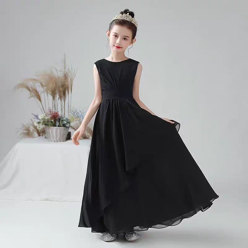 EG-SALE-AME-00170 Girls' Chiffon Performance Dress - Elegant Gown for Piano, Violin, & Stage - Ame Handmadesg - Image 5