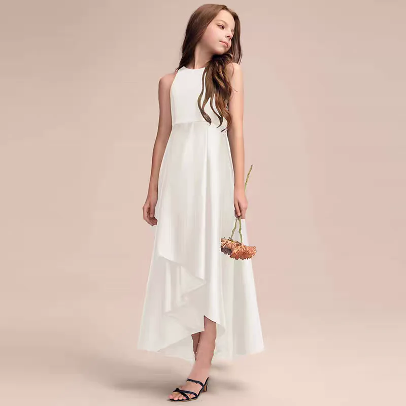 EG-SALE-AME-00126 Elegant Satin Dress for Girls - Perfect for Choir, Orchestra & Special Occasions by Ame Handmadesg - Image 3