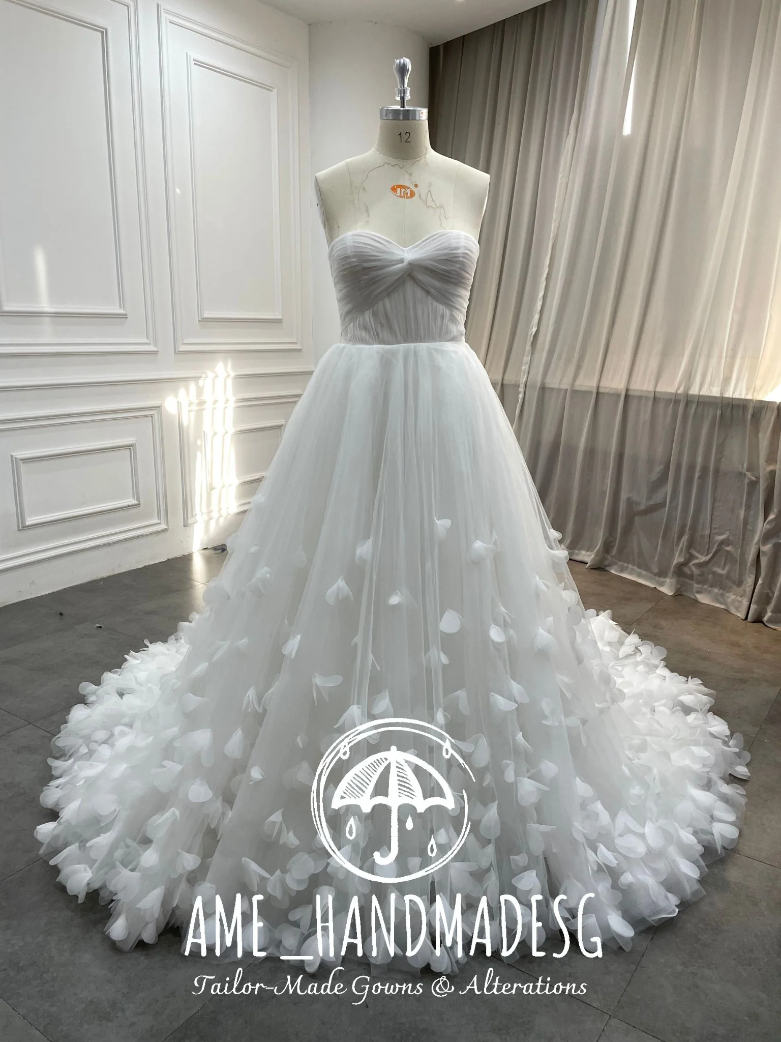 Whispering Petals — A Dreamy Tulle Bridal Gown