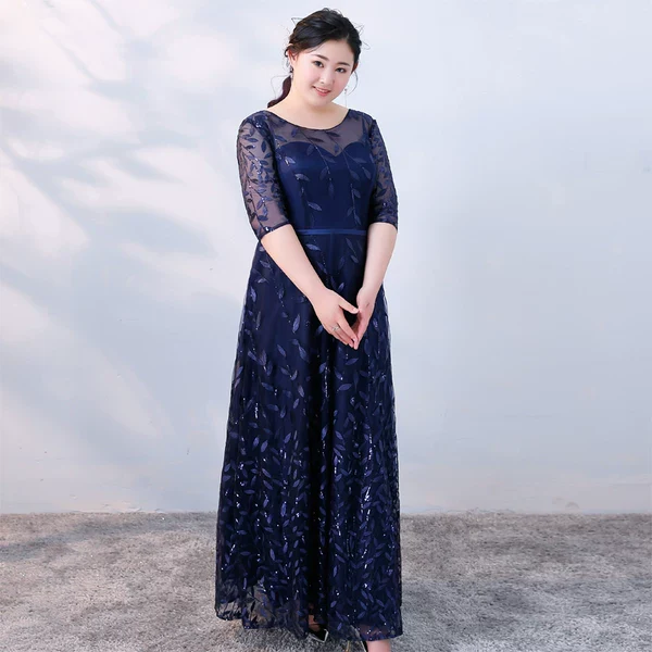 Navy Blue Evening Dress - Image 5