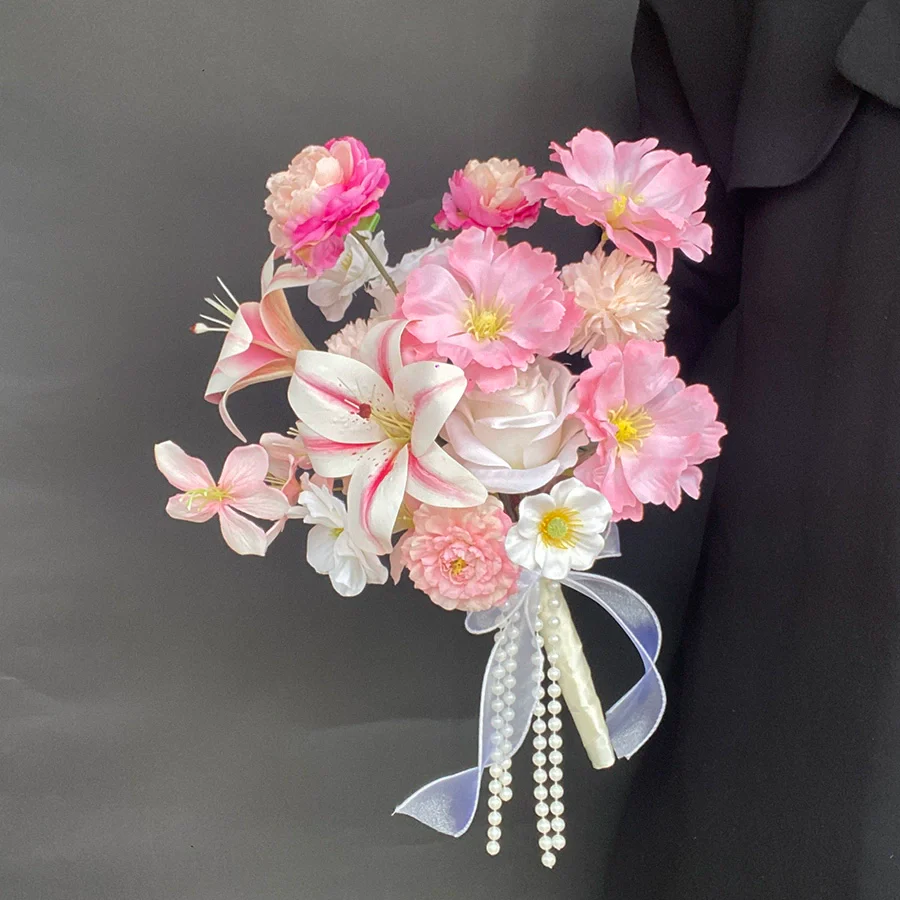Premium Hand-held Artificial Flower Bouquet – 45×30 cm Color for Weddings - Image 5