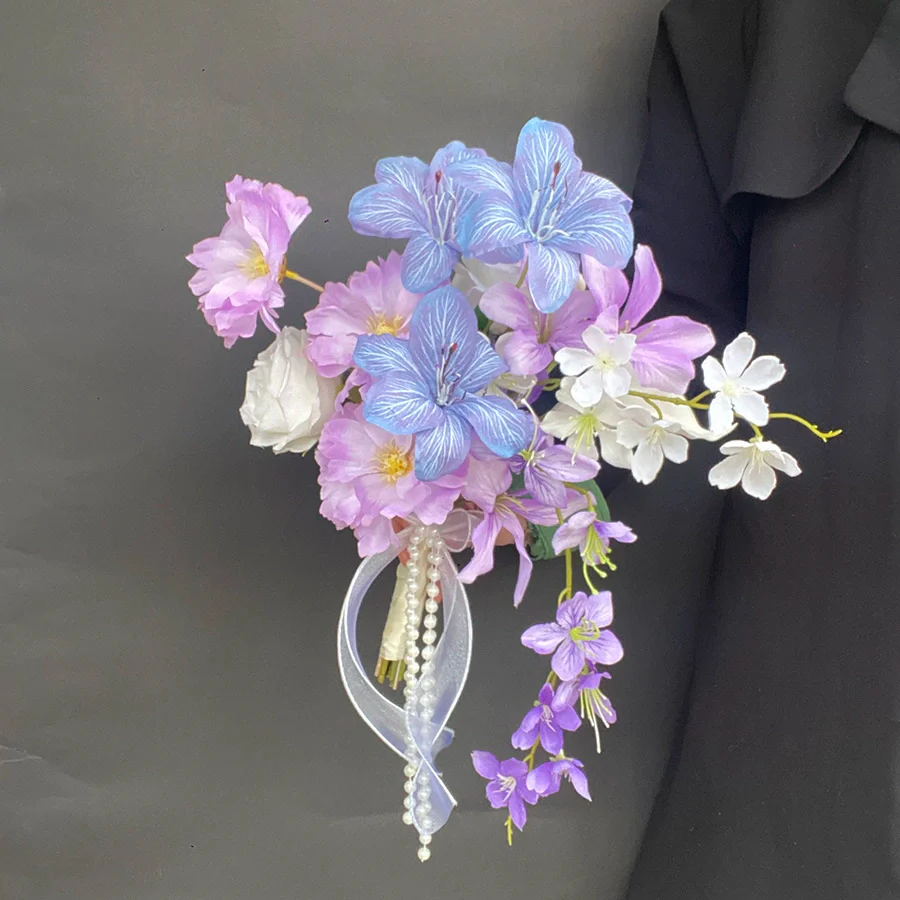 Premium Hand-held Artificial Flower Bouquet – 45×30 cm Color for Weddings - Image 6
