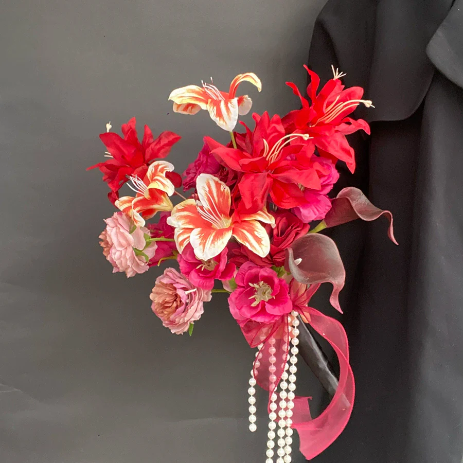 Premium Hand-held Artificial Flower Bouquet – 45×30 cm Color for Weddings - Image 8