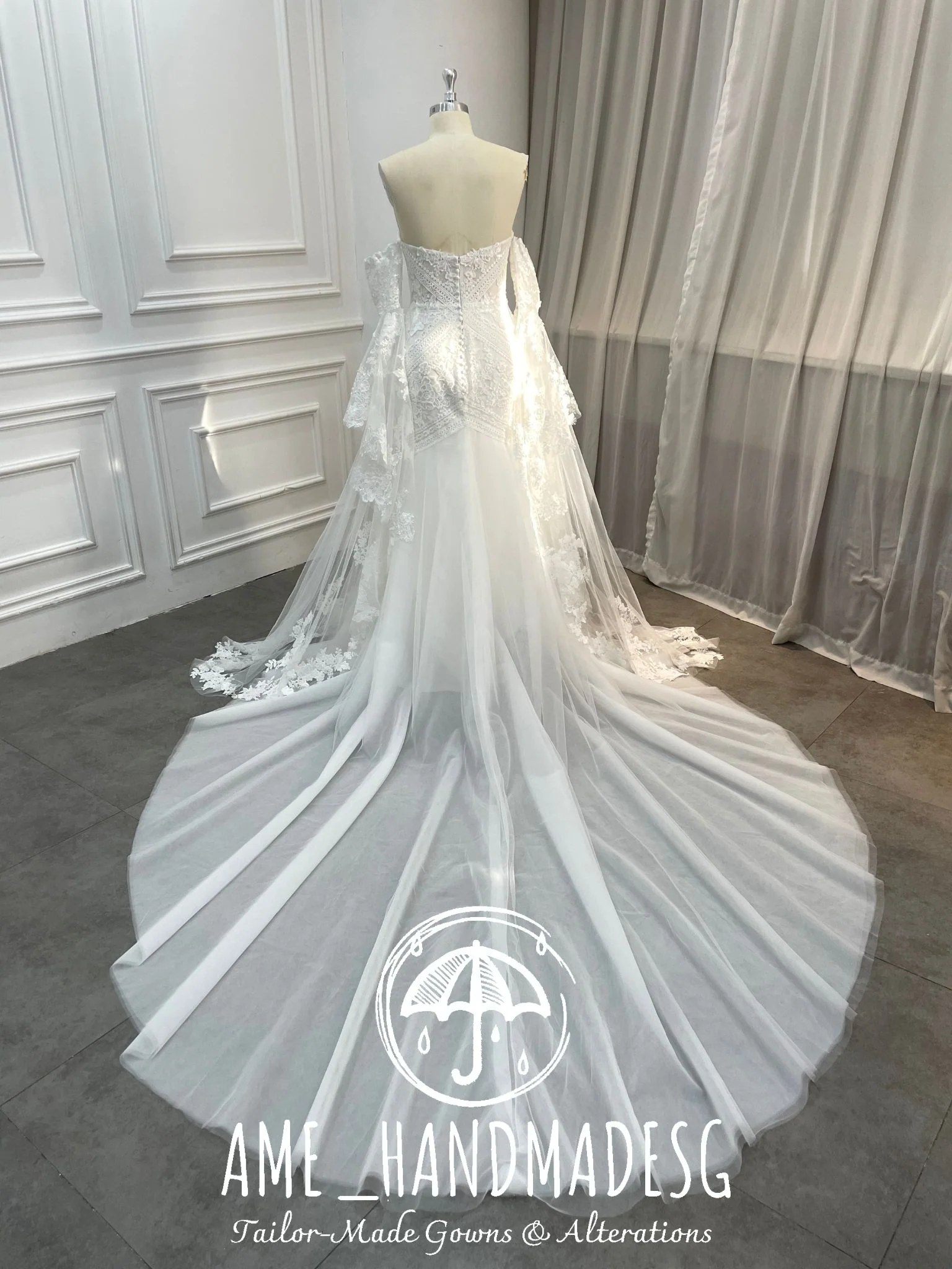 Celestial Embrace — An Exquisite Lace Bridal Gown - Image 2