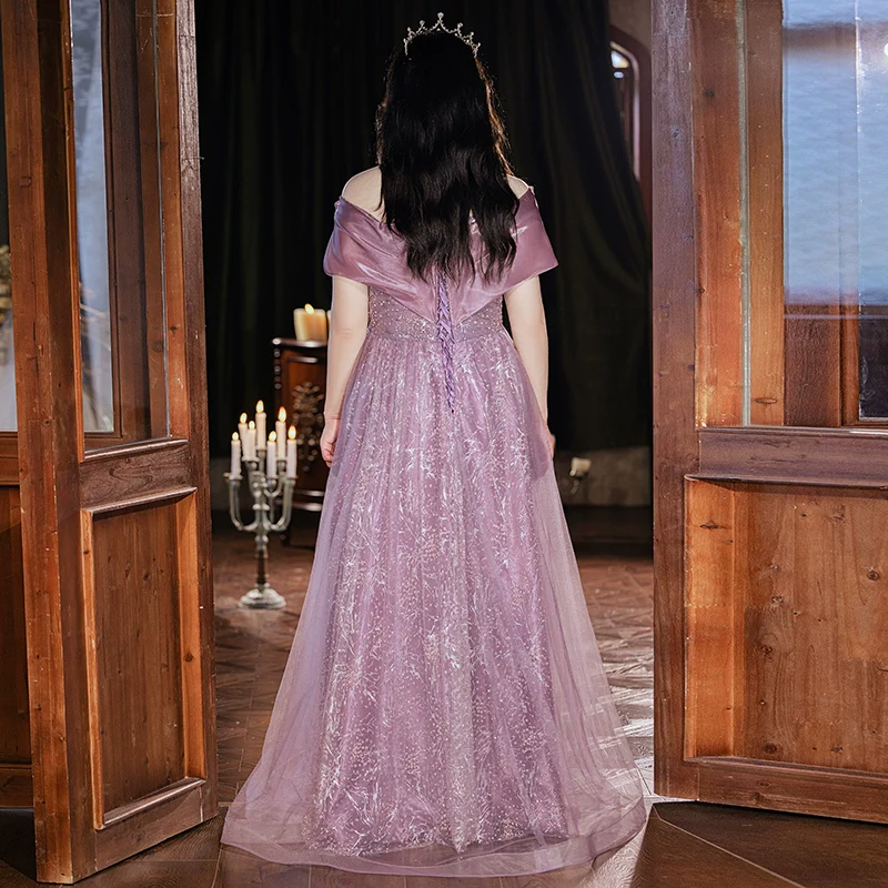 Purple Evening Dress - Image 4