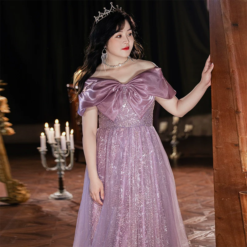 Purple Evening Dress - Image 5