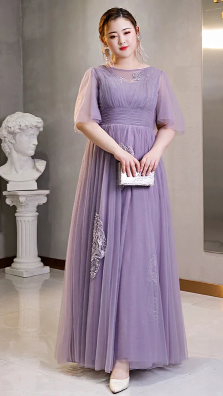 Purple Summer Evening Dress - Image 5