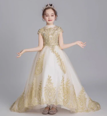 Small Princess Piano Performance Dress Wedding Western Style Costume - Image 3