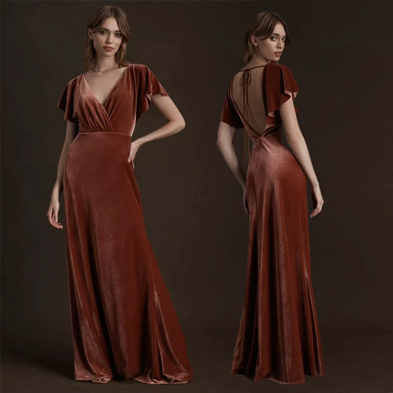 Velvet Bridesmaid Dress - Image 8