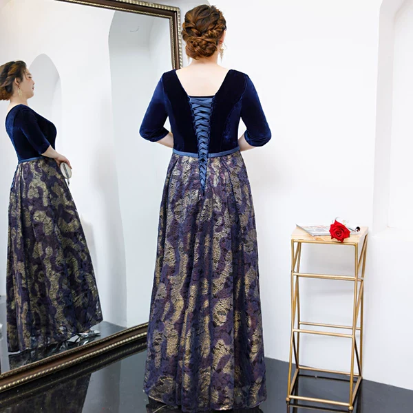 Velvet Long Evening Dress - Image 3