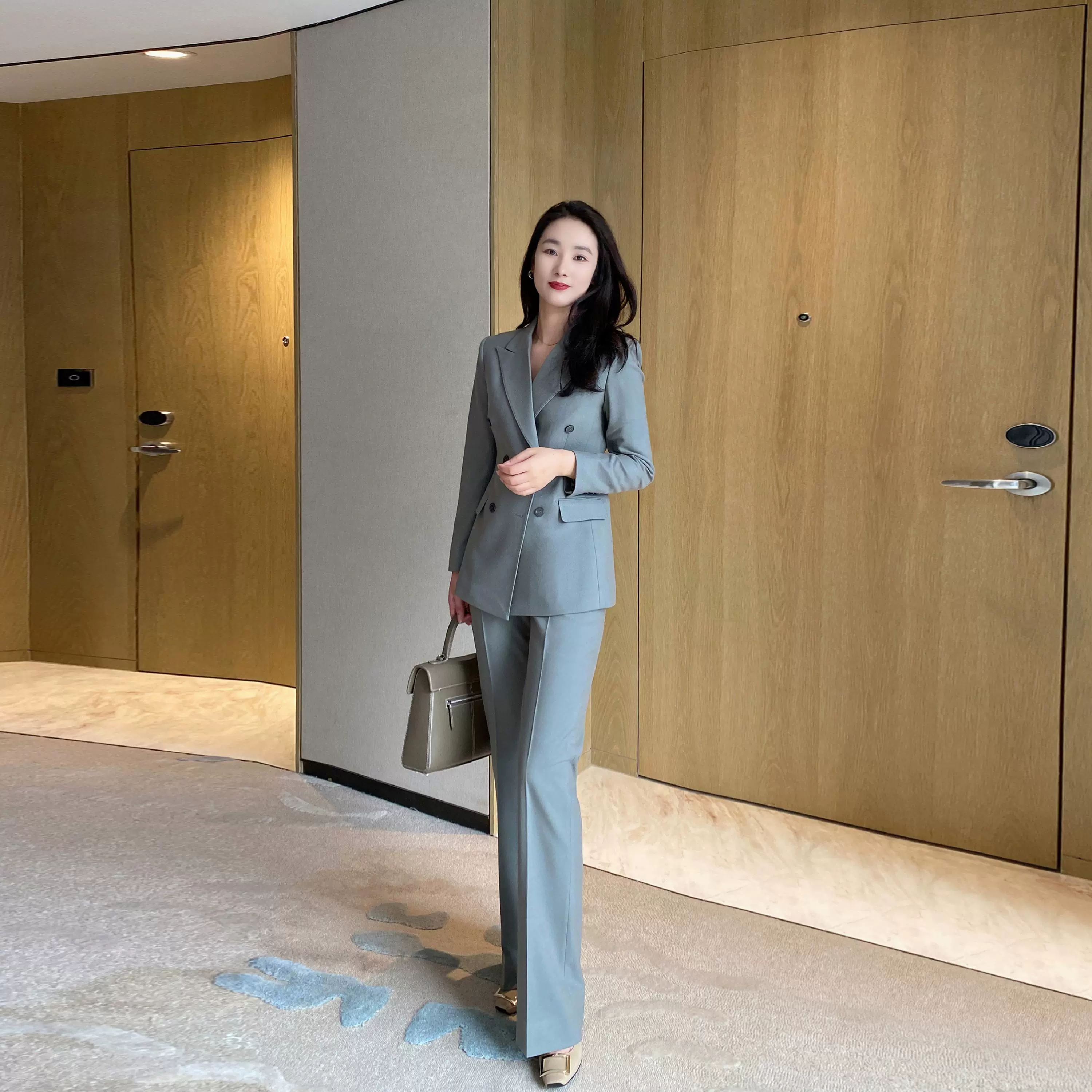 Warm Woolen Women's Suit Set - Slim Fit Elegant Design - Image 3