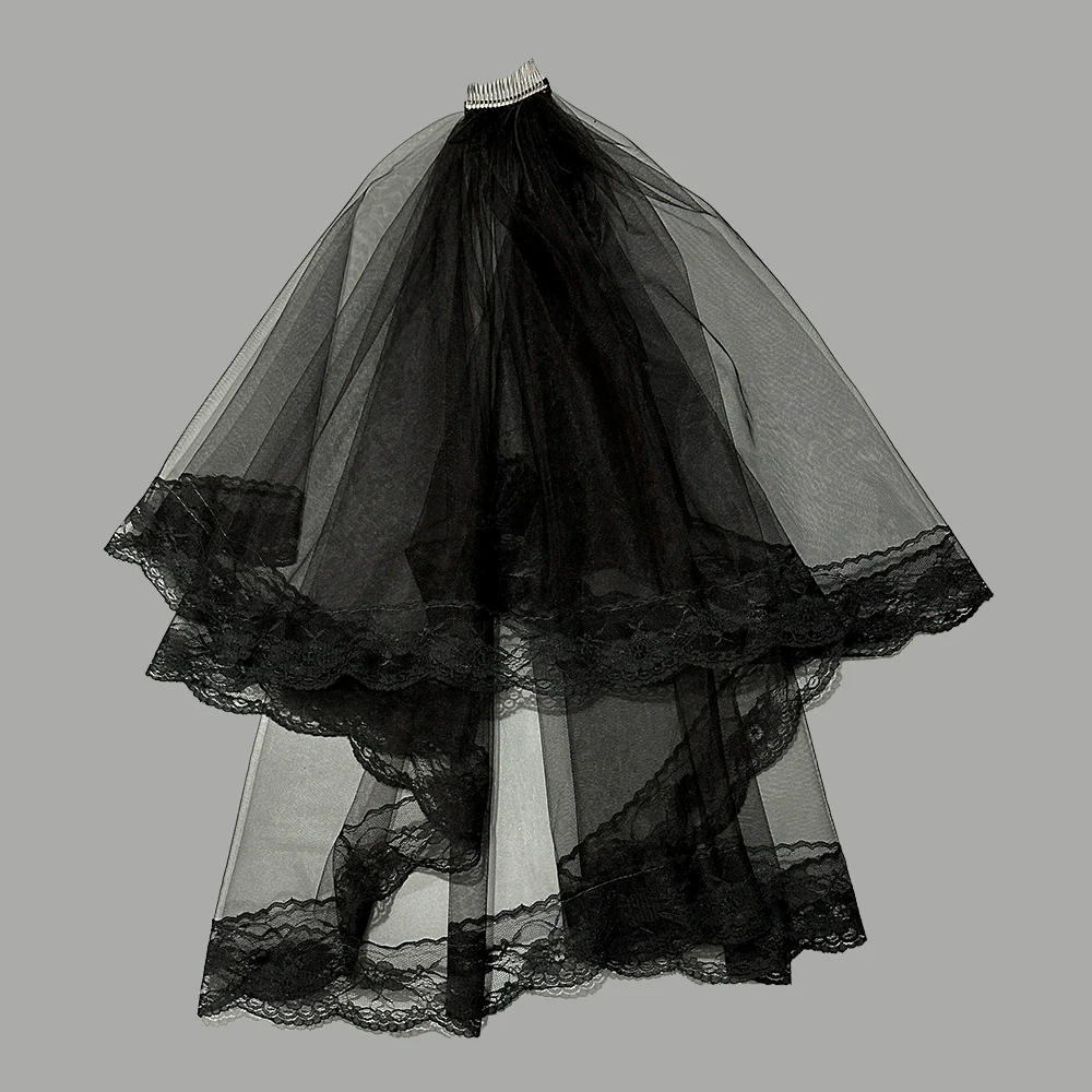 Wedding Black Lace Veil - Image 7
