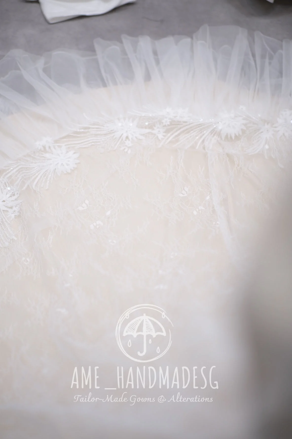 Lux Full Fabric Lace & Applique Wedding Gown | Ready-to-Wear - Image 6