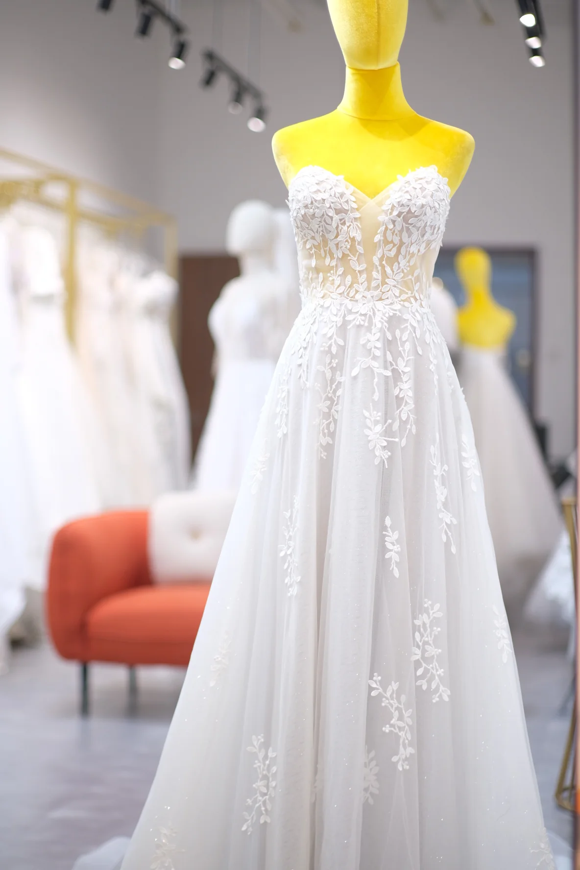 Lux Full Fabric Lace Size S Wedding Gown | Ready-to-Wear - Image 3