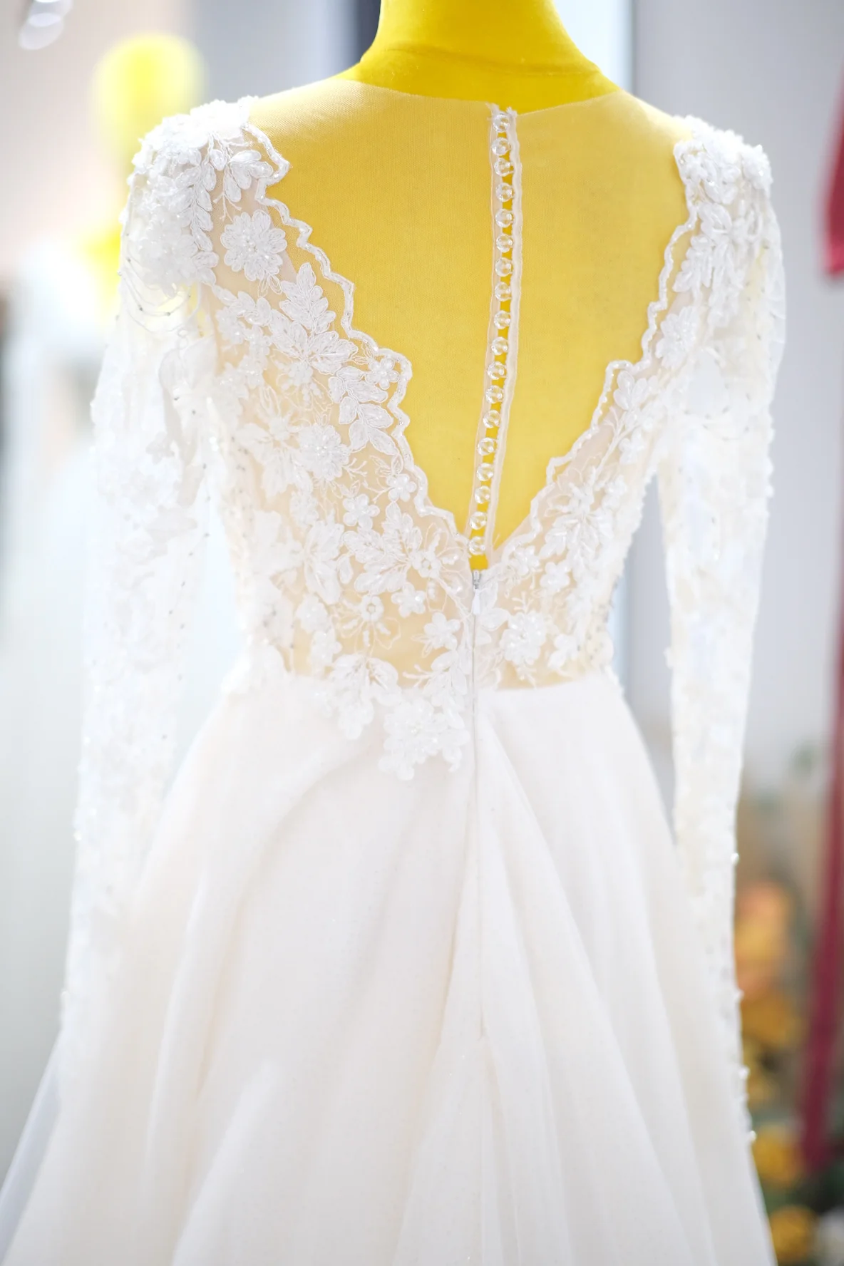 Lux Half Lace Beaded & Glitter Wedding Gown | Ready-to-Wear - Image 3
