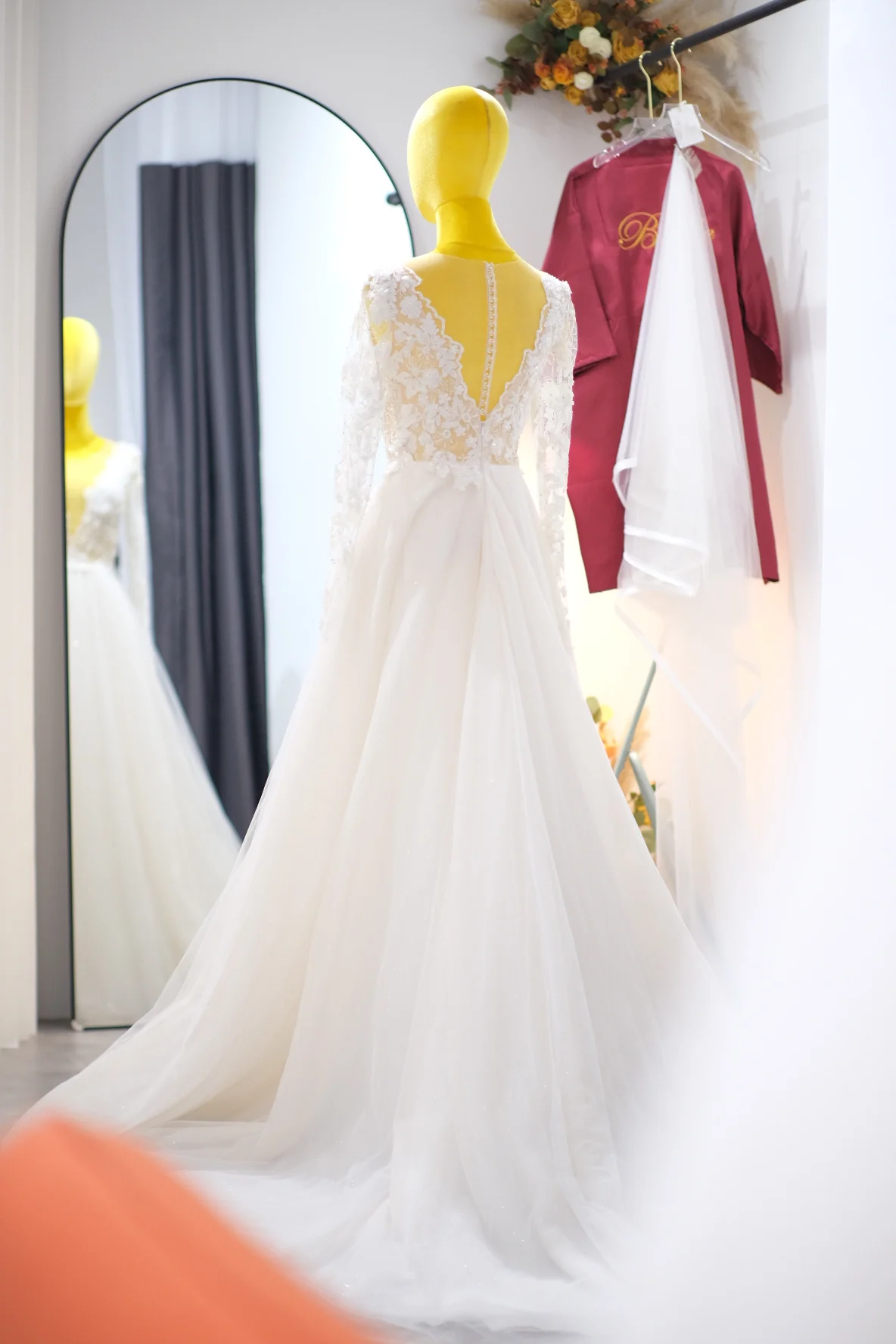 Lux Half Lace Beaded & Glitter Wedding Gown | Ready-to-Wear - Image 6