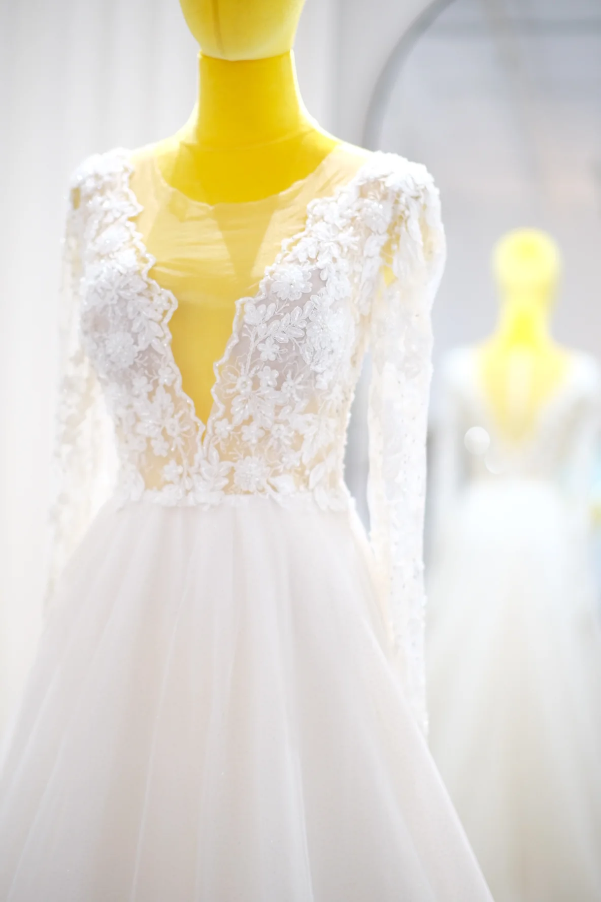 Lux Half Lace Beaded & Glitter Wedding Gown | Ready-to-Wear - Image 8